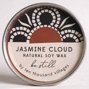 "Jasmine Cloud" Natural Soy Wax Candle by Ten Thousand Villages NEW